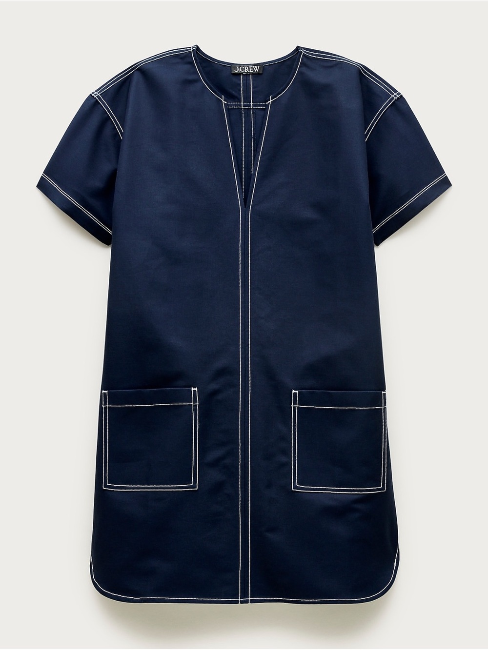 J.Crew Patch-pocket pullover dress in structured cotton poplin size TM NWT